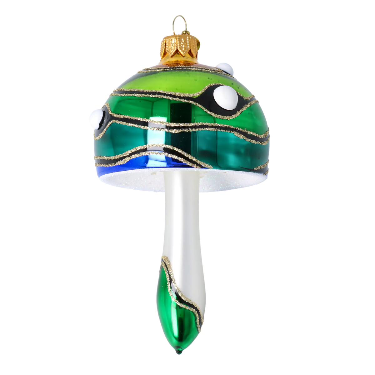 Hypnotic Toadstool | Hand-Painted Glass Ornament | Blubom 2022-589