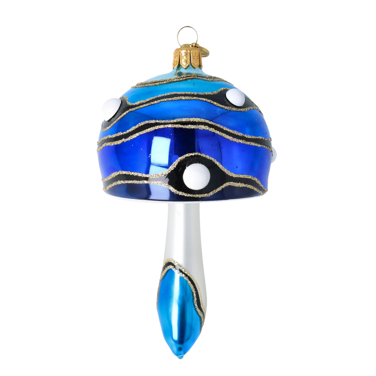 Sapphire Midnight Oracle | Hand-Painted Glass Ornament | Blubom 2022-590