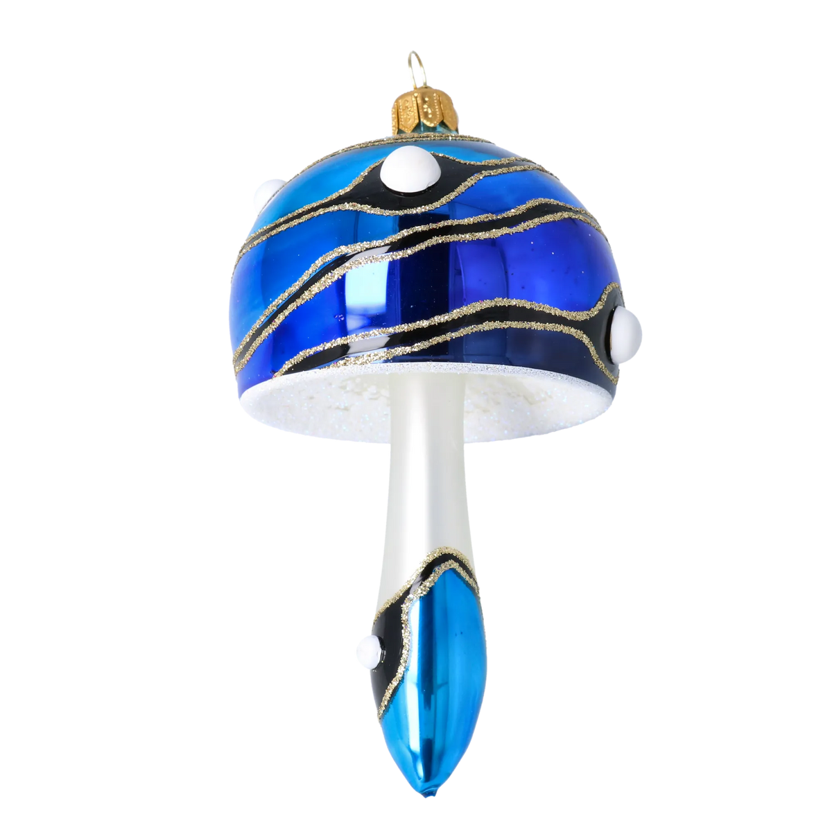 Sapphire Midnight Oracle | Hand-Painted Glass Ornament | Blubom 2022-590