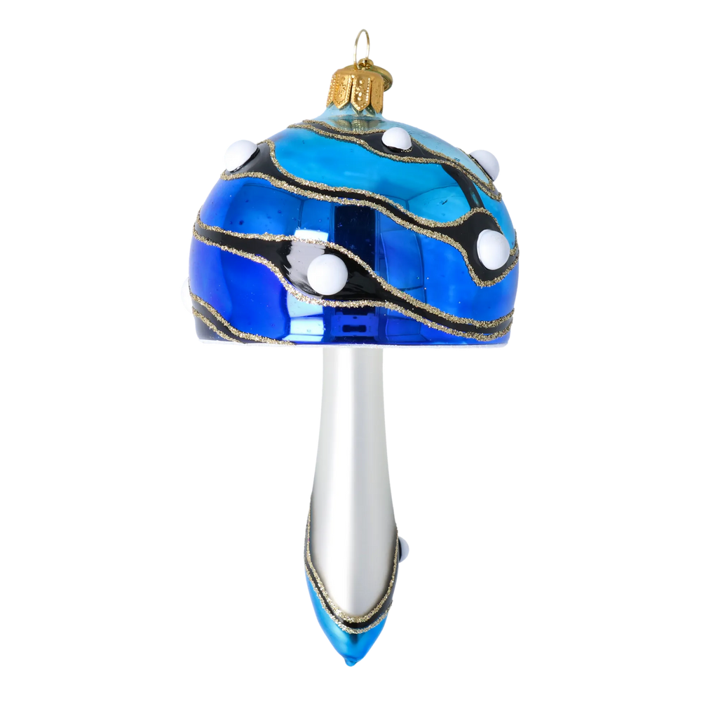 Sapphire Midnight Oracle | Hand-Painted Glass Ornament | Blubom 2022-590