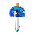 Załaduj obraz do przeglądarki galerii, Glass Mushroom with Colorful Patterns. Handmade Glass Christmas ornament. 2022-590
