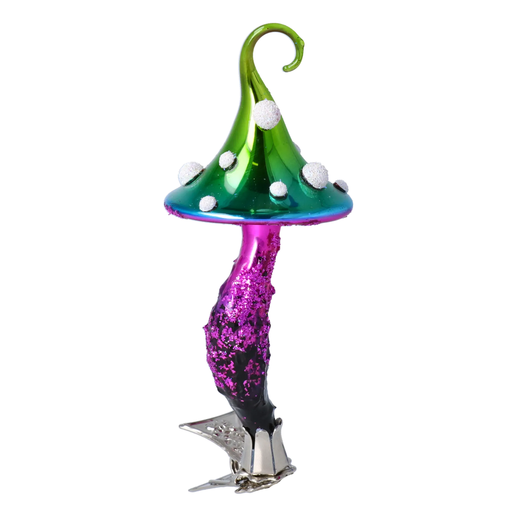 Jaunty Neon Sprout | Hand-Painted Glass Ornament | Blubom 2022-592