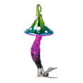 Załaduj obraz do przeglądarki galerii, Emerald Amethyst Toadstool Premium christmas glass ornament 2022-592
