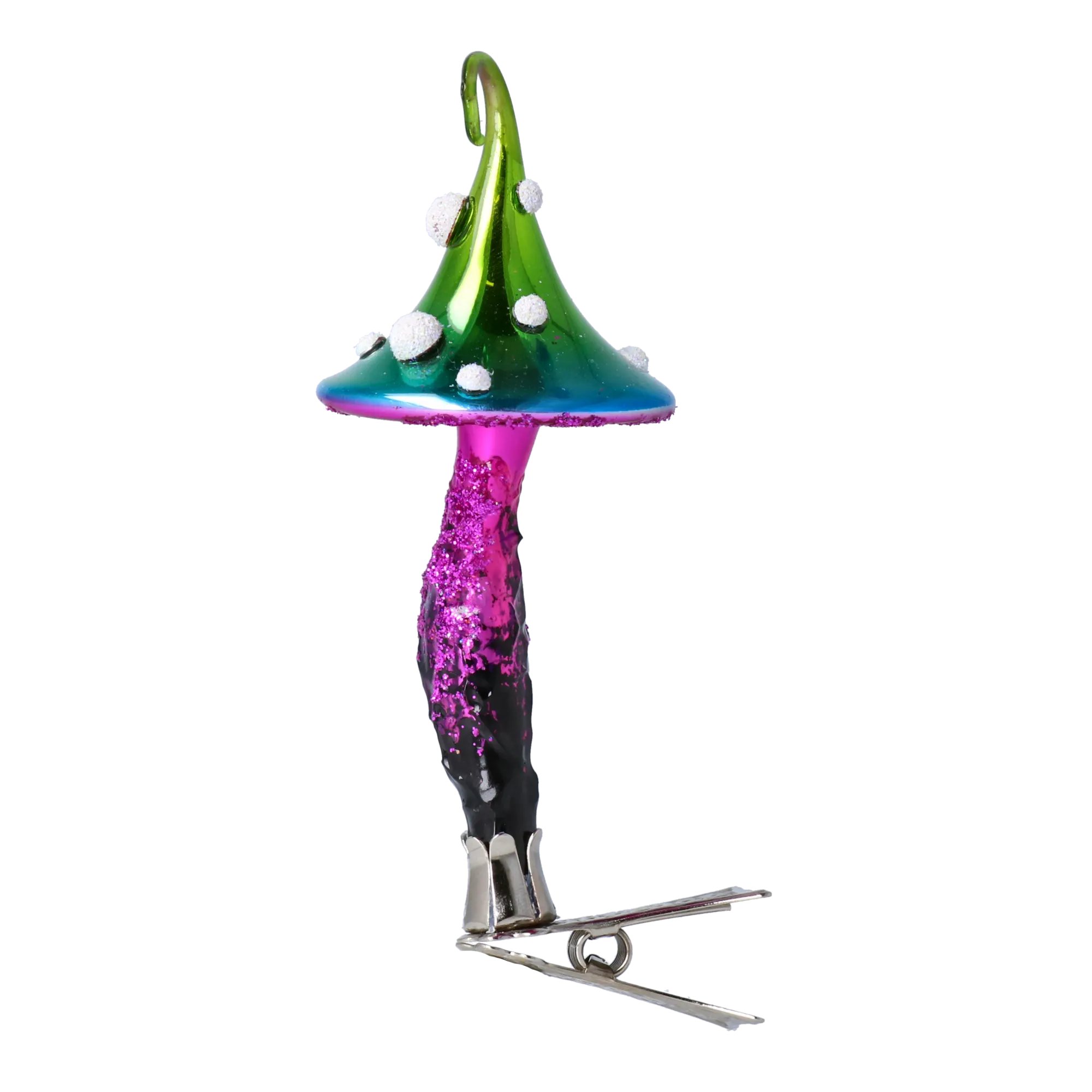 Emerald Amethyst Toadstool Premium christmas glass ornament 2022-592