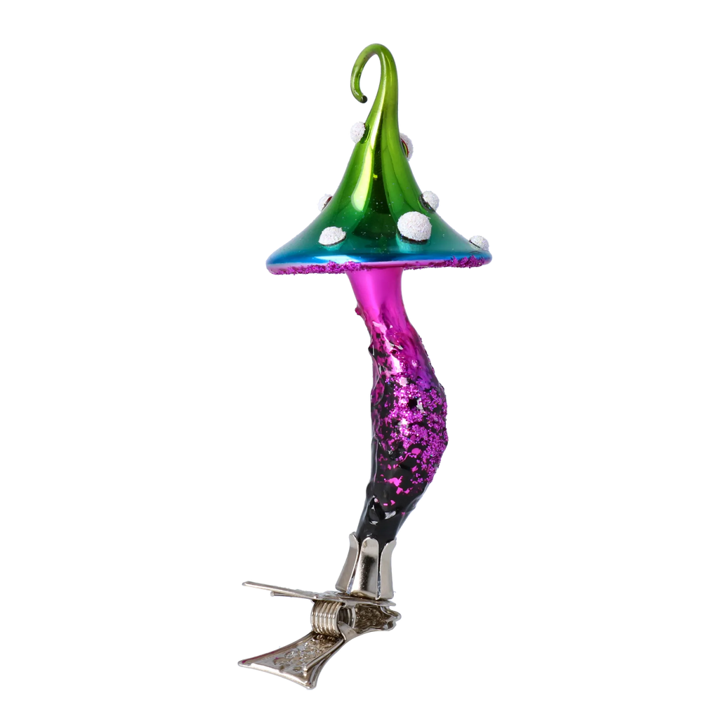 Jaunty Neon Sprout | Hand-Painted Glass Ornament | Blubom 2022-592