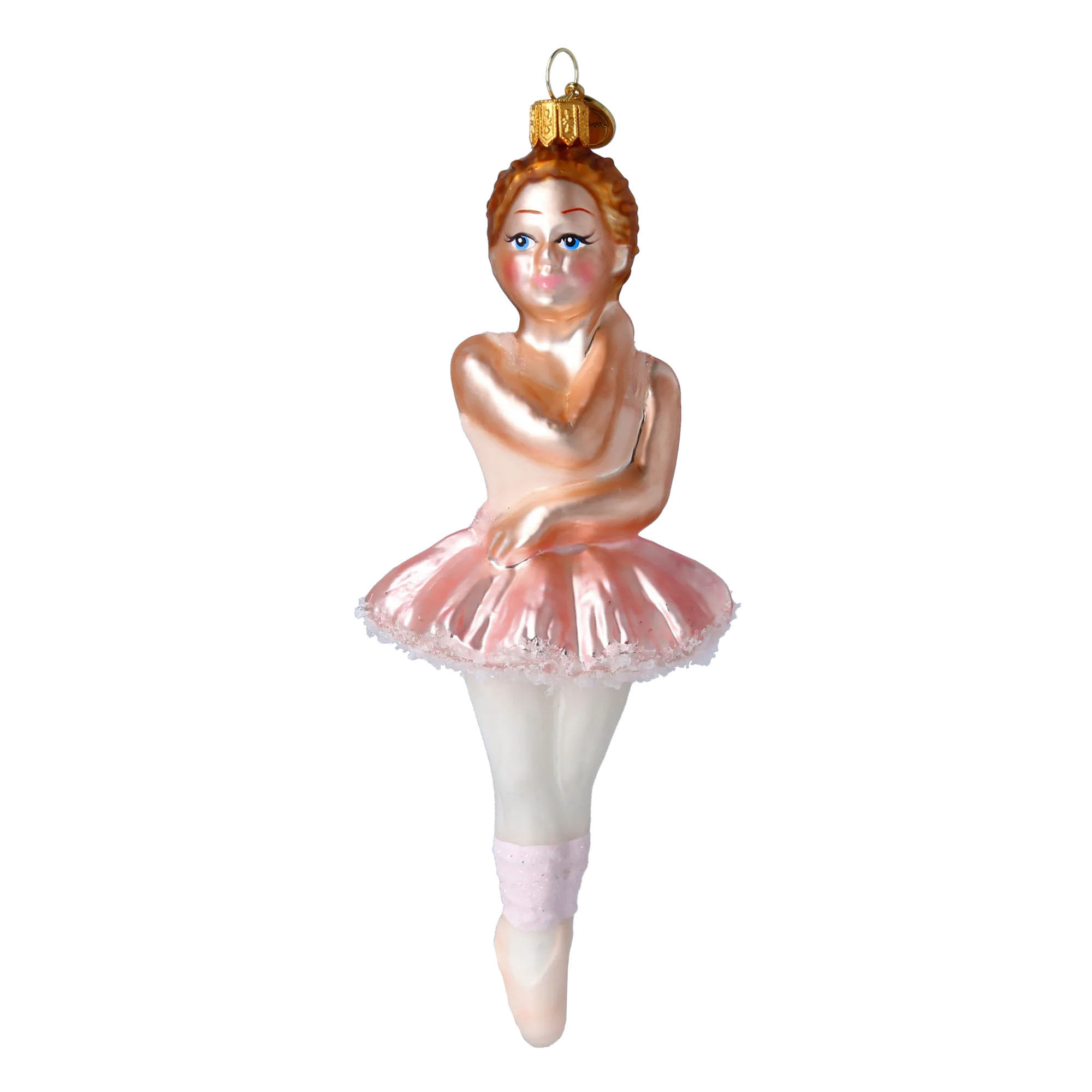 Blush Pink Prima Ballerina Premium christmas glass ornament 2022-599