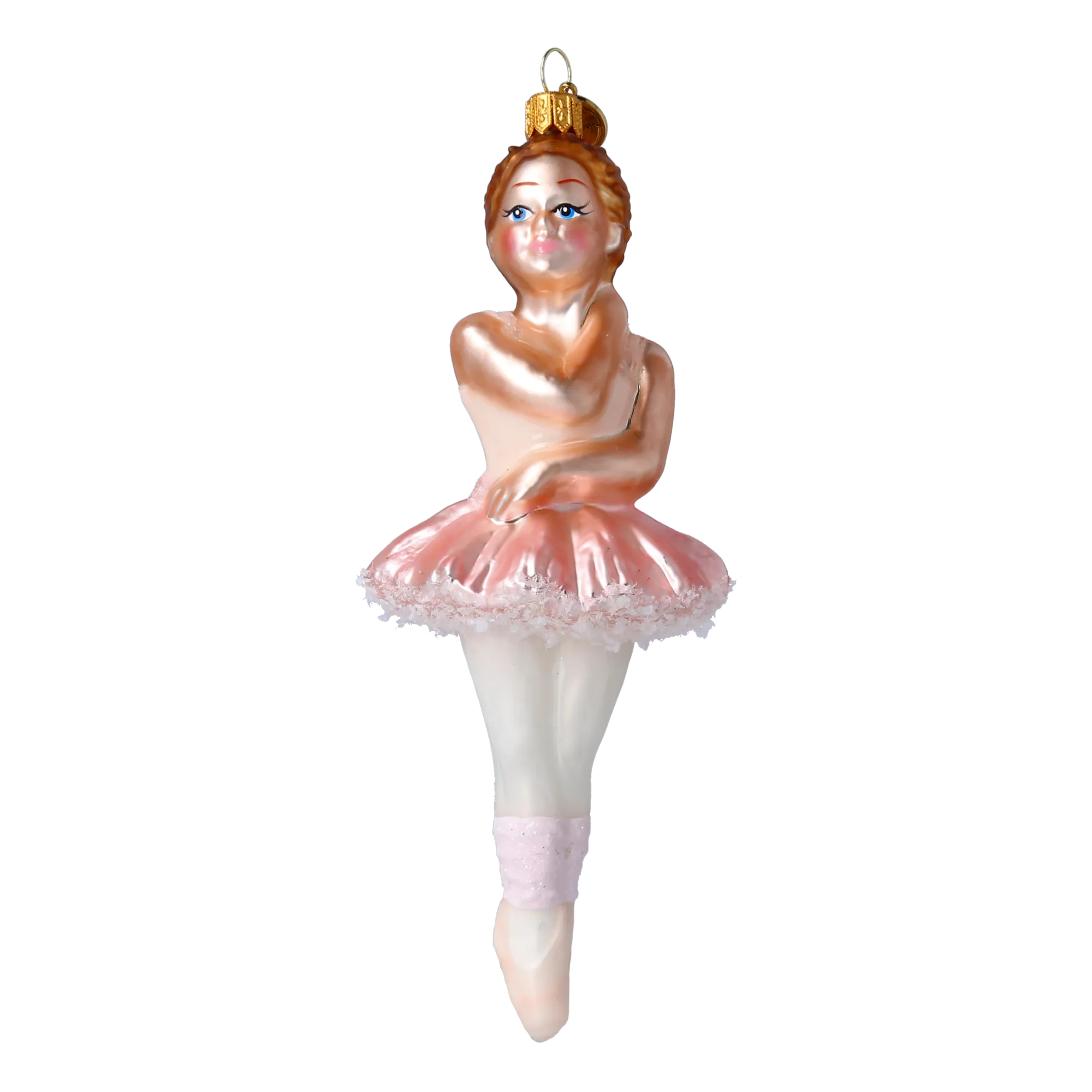 Blush Pink Prima Ballerina Premium christmas glass ornament 2022-599