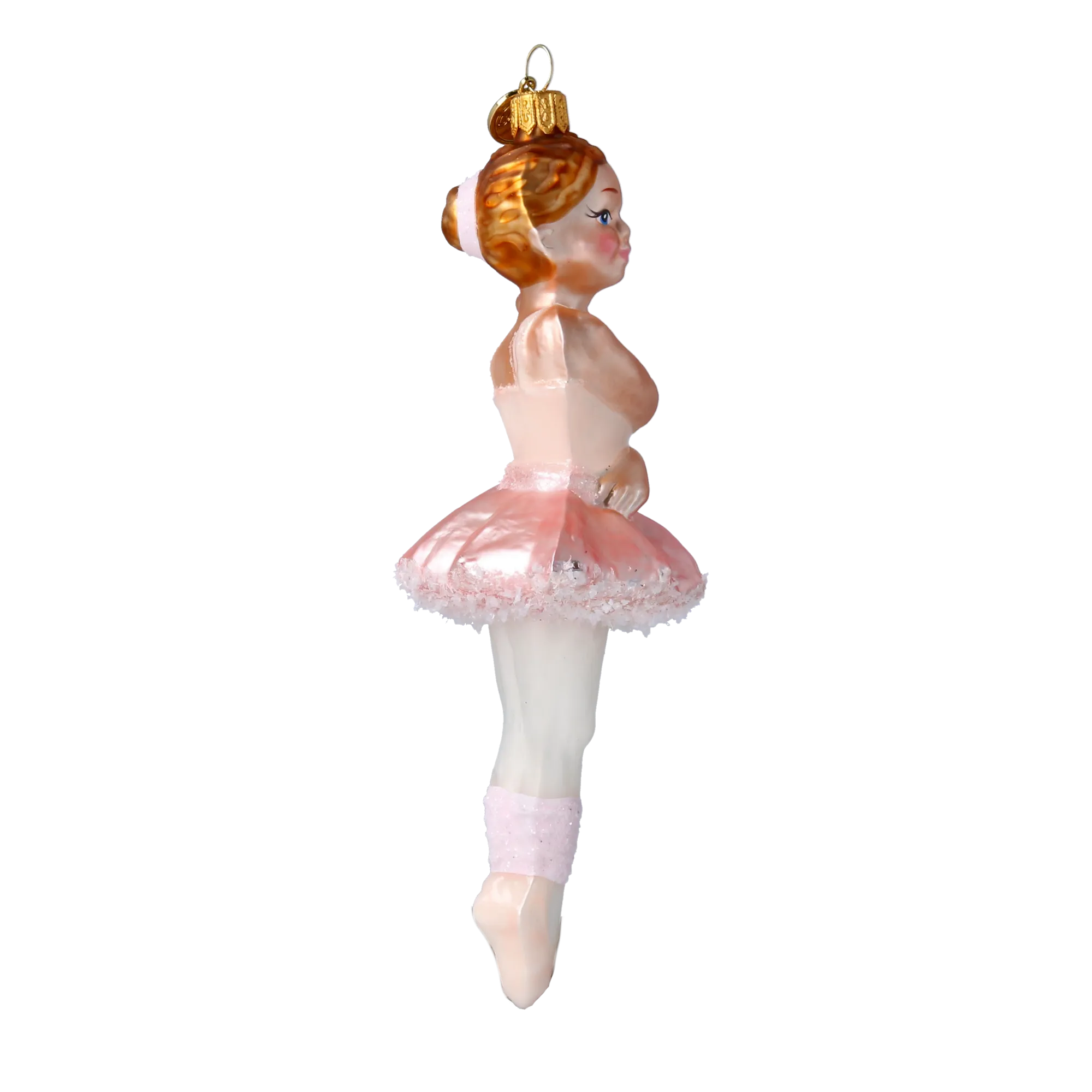 Blush Pink Prima Ballerina Premium christmas glass ornament 2022-599