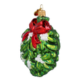 Load image into Gallery viewer, Scarlet Ribbon Mistletoe Premium christmas glass ornament 2022-600
