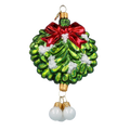 Verdant Tryst | Hand-Painted Glass Ornament | Blubom 2022-602