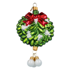 Verdant Tryst | Hand-Painted Glass Ornament | Blubom 2022-602