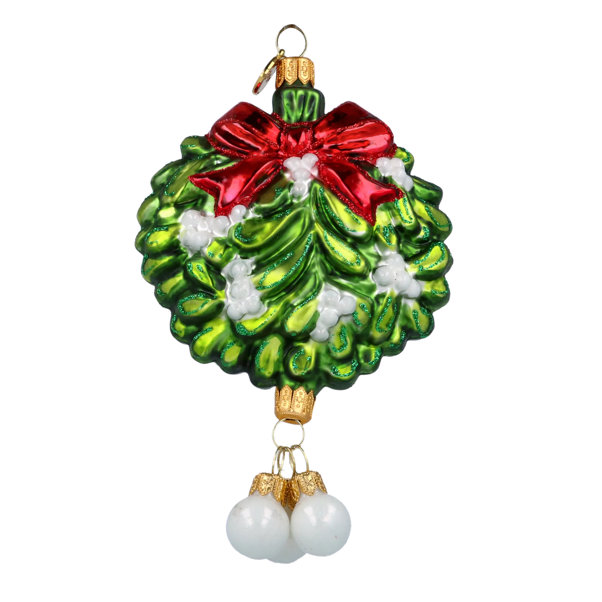 Verdant Tryst | Hand-Painted Glass Ornament | Blubom 2022-602