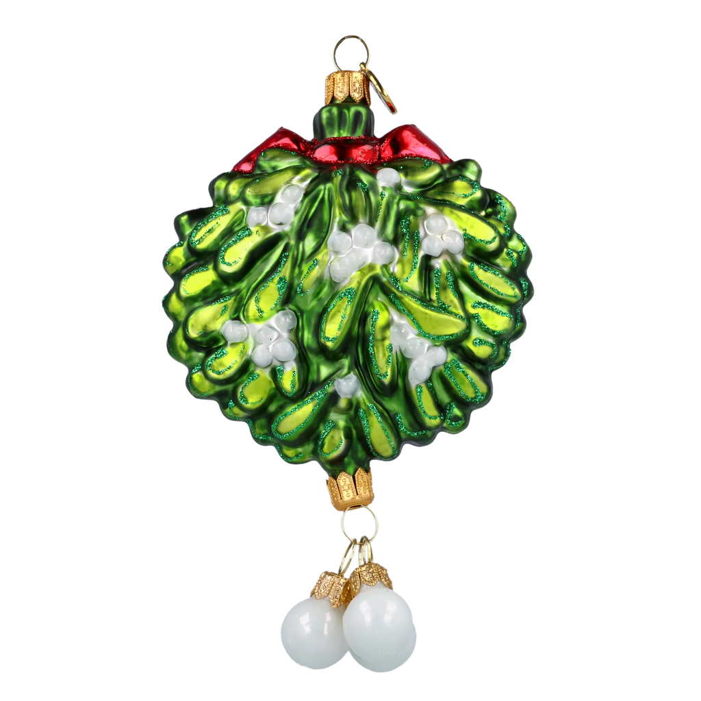 Verdant Tryst | Hand-Painted Glass Ornament | Blubom 2022-602