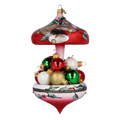 Crimson Vesper Resonance | Hand-Painted Glass Ornament | Blubom 2022-614