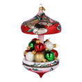 Załaduj obraz do przeglądarki galerii, Crimson Bell Carousel Premium christmas glass ornament 2022-614
