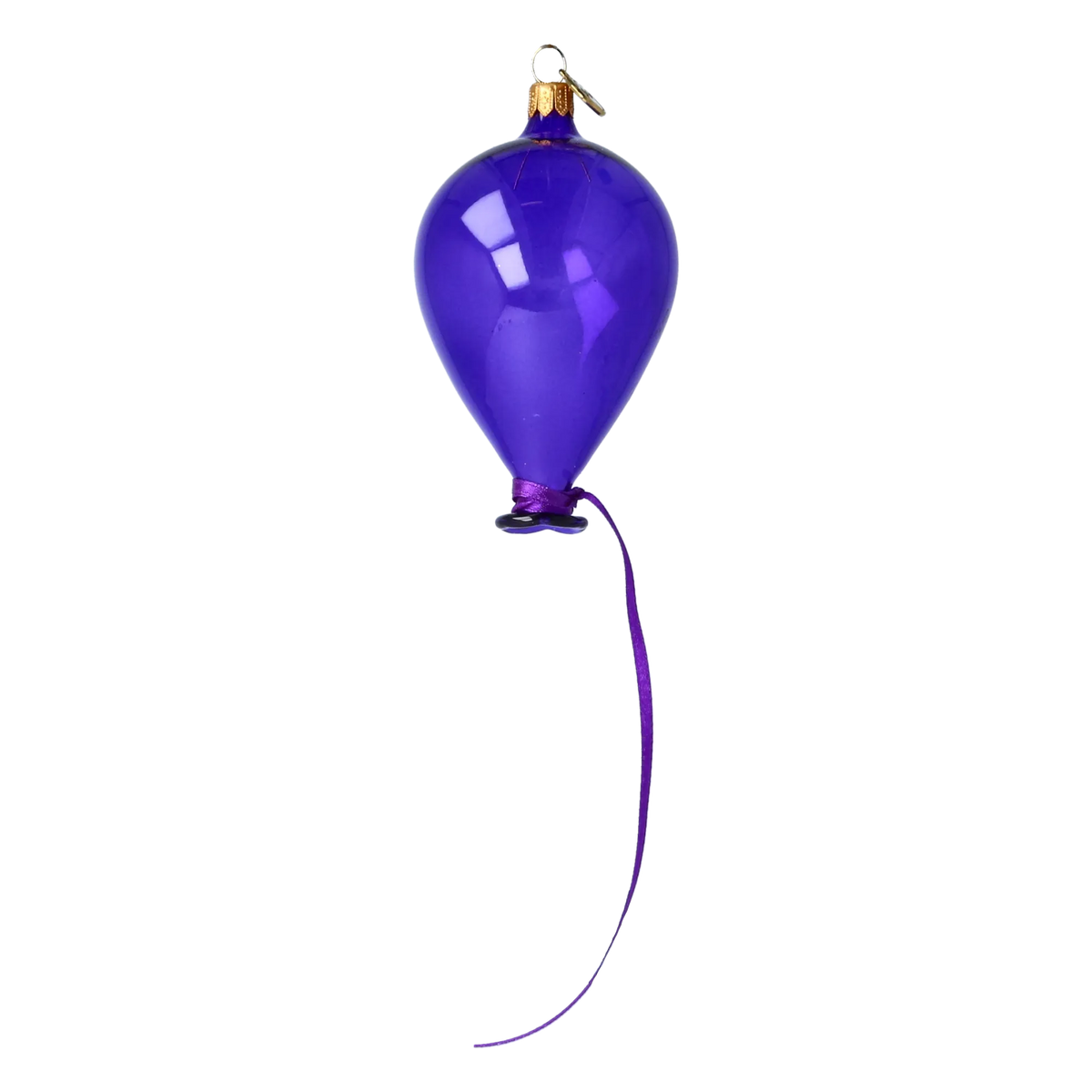 Indigo Ascent | Hand-Painted Glass Ornament | Blubom 2022-619