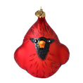 Załaduj obraz do przeglądarki galerii, Cardinal of the Winter Garden. Handmade Glass Christmas ornament. 2022-620
