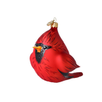Cardinal Crimson Shadow | Hand-Painted Glass Ornament | Blubom 2022-620