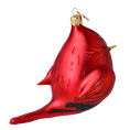 Załaduj obraz do przeglądarki galerii, Cardinal of the Winter Garden. Handmade Glass Christmas ornament. 2022-620
