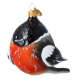 Load image into Gallery viewer, Winter Gil Bird. Handmade Glass Christmas ornament. 2022-621
