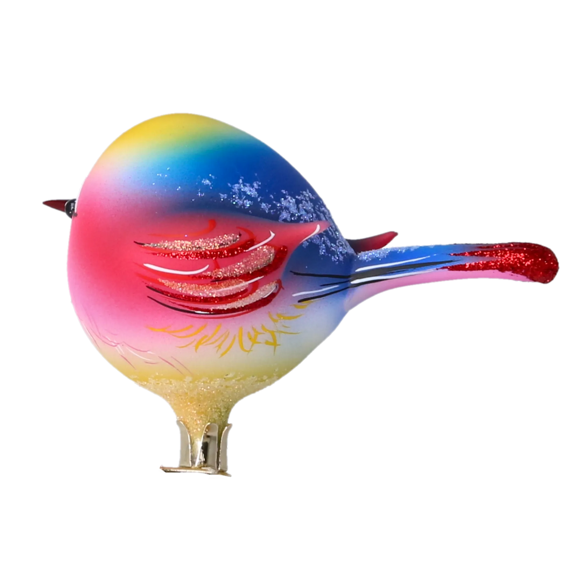 Vivid Dawn Songbird | Hand-Painted Glass Ornament | Blubom 2022-622