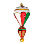 Crimson Meridian | Hand-Painted Glass Ornament | Blubom 2022-624