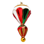 Crimson Meridian | Hand-Painted Glass Ornament | Blubom 2022-624