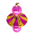 Load image into Gallery viewer, Gilded Magenta Carousel Drop Premium christmas glass ornament 2022-627
