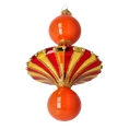 Load image into Gallery viewer, Gilded Scarlet Carousel Drop Premium christmas glass ornament 2022-629
