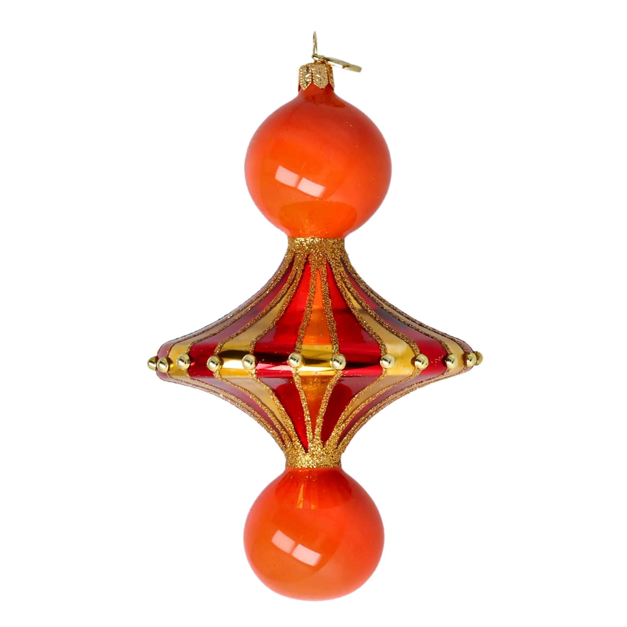 Gilded Scarlet Carousel Drop Premium christmas glass ornament 2022-629