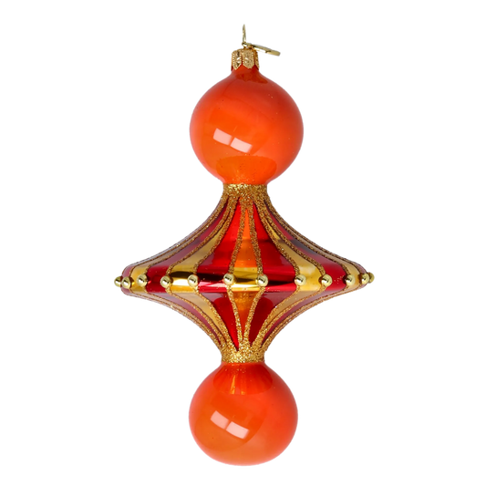 Gilded Scarlet Carousel Drop Premium christmas glass ornament 2022-629