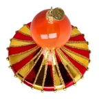 Amber Gilded Solstice | Hand-Painted Glass Ornament | Blubom 2022-629