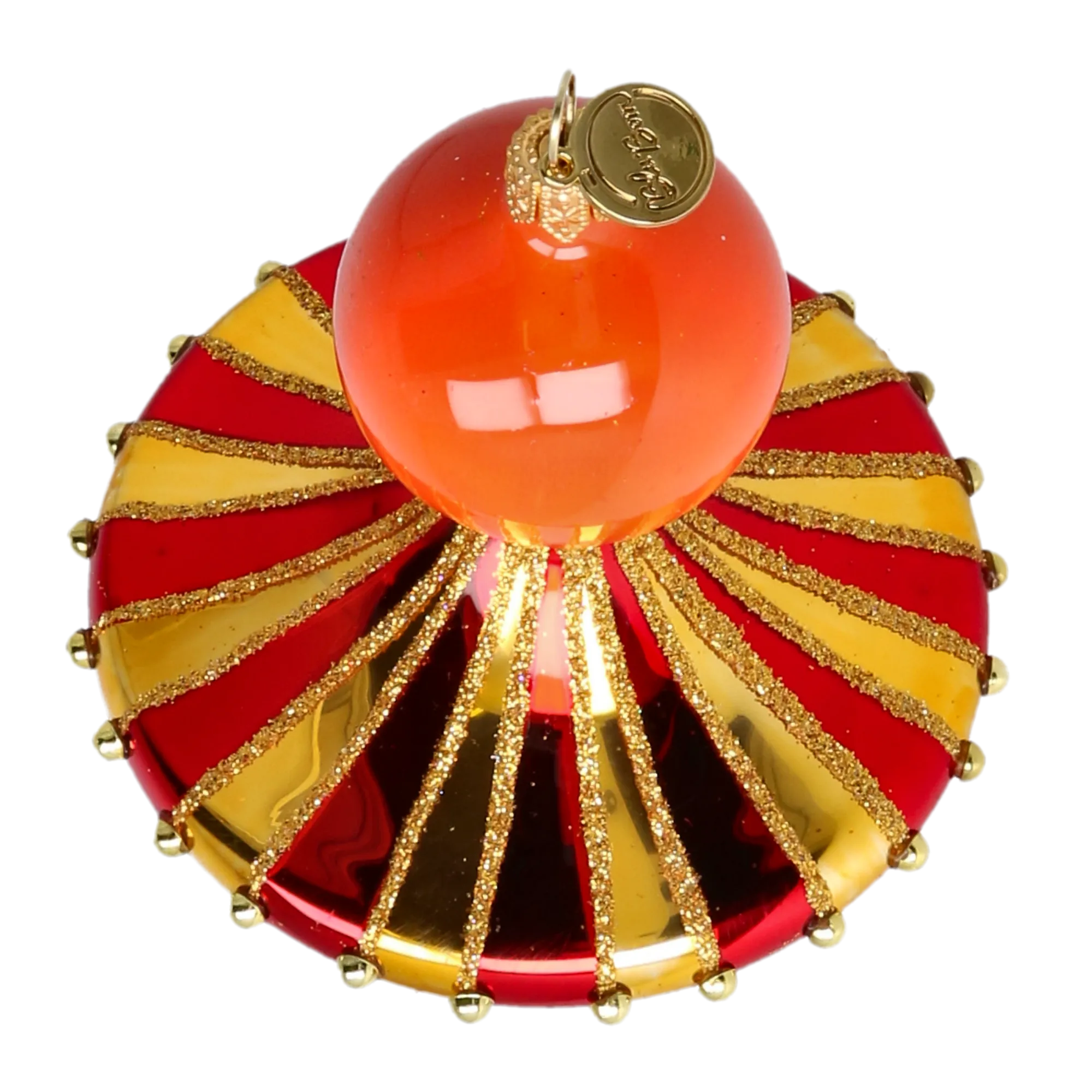 Gilded Scarlet Carousel Drop Premium christmas glass ornament 2022-629