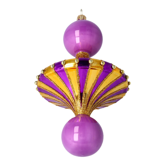Royal Amethyst Carousel Drop Premium christmas glass ornament 2022-632