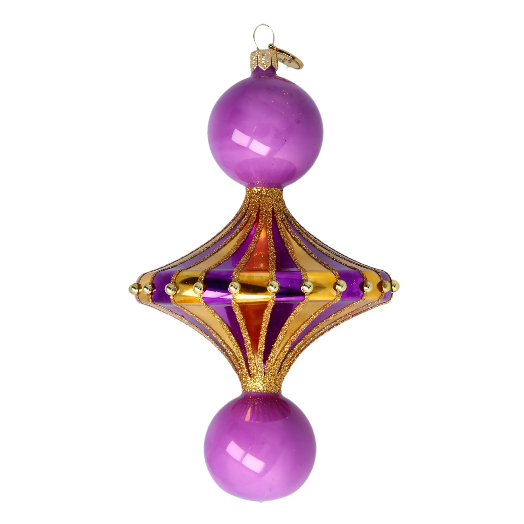 Royal Amethyst Carousel Drop Premium christmas glass ornament 2022-632