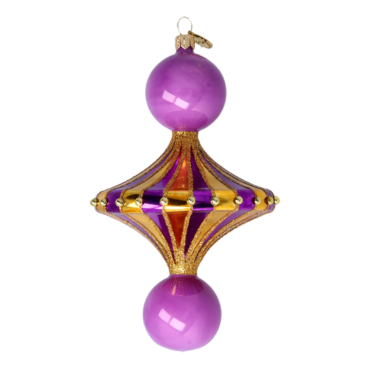Royal Amethyst Carousel Drop Premium christmas glass ornament 2022-632