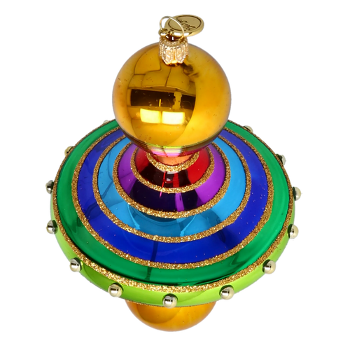 Amber Resonance | Hand-Painted Glass Ornament | Blubom 2022-633