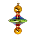 Load image into Gallery viewer, Colorful Swirl Handmade Glass Christmas ornament 2022-633
