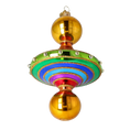Load image into Gallery viewer, Colorful Swirl Handmade Glass Christmas ornament 2022-633
