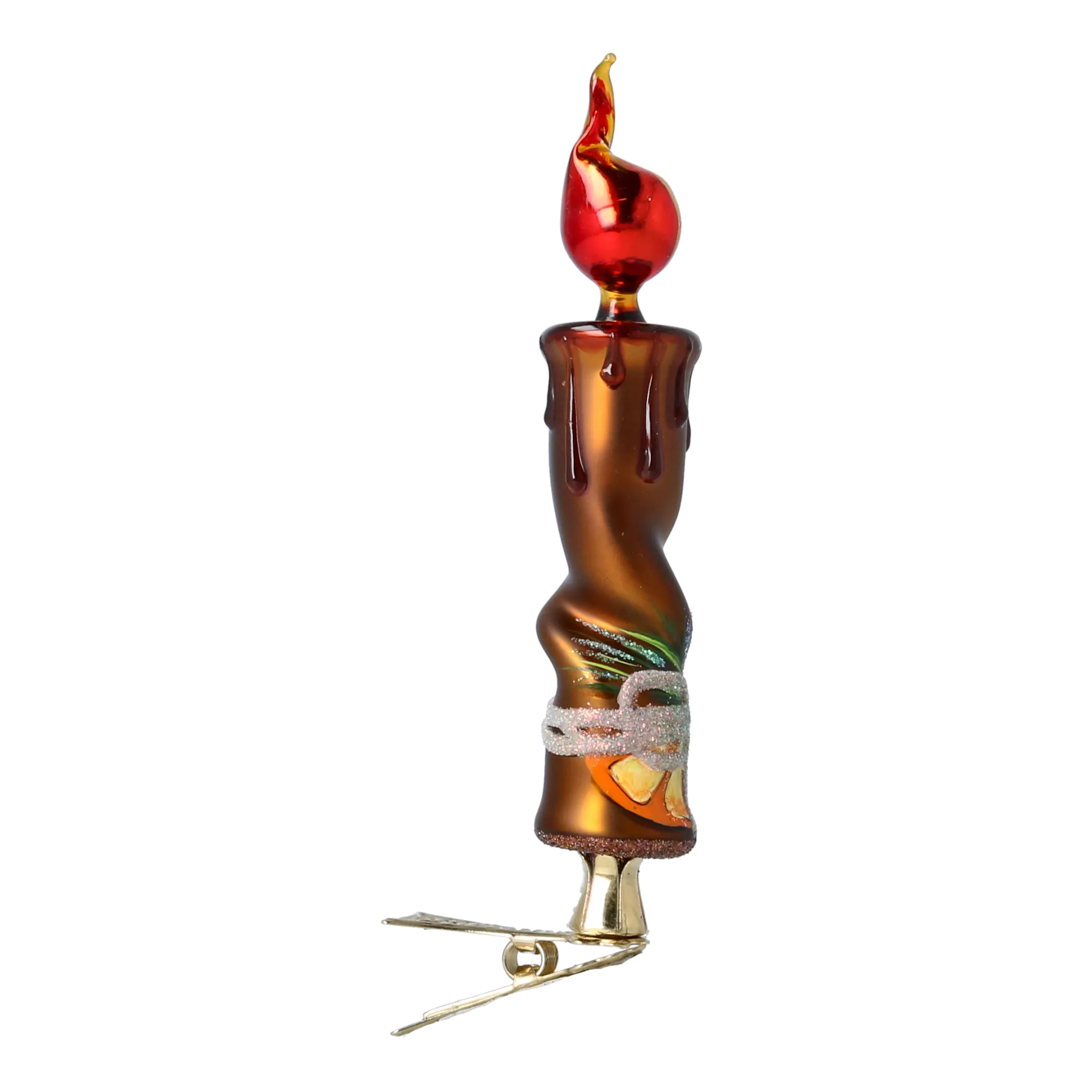 Dried Orange Candle Handmade Glass Christmas ornaments Candle 2022-639