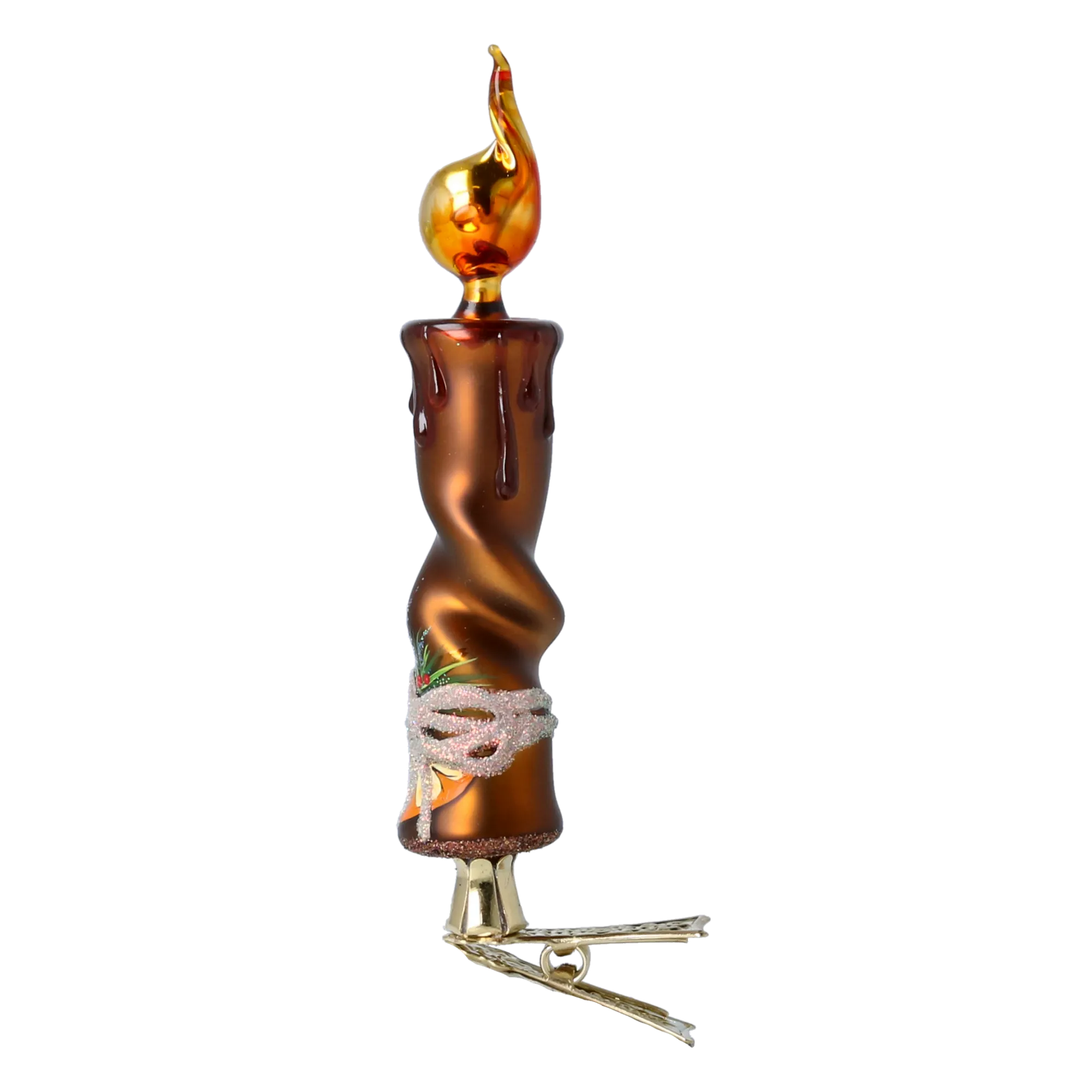 Dried Orange Candle Handmade Glass Christmas ornaments Candle 2022-639