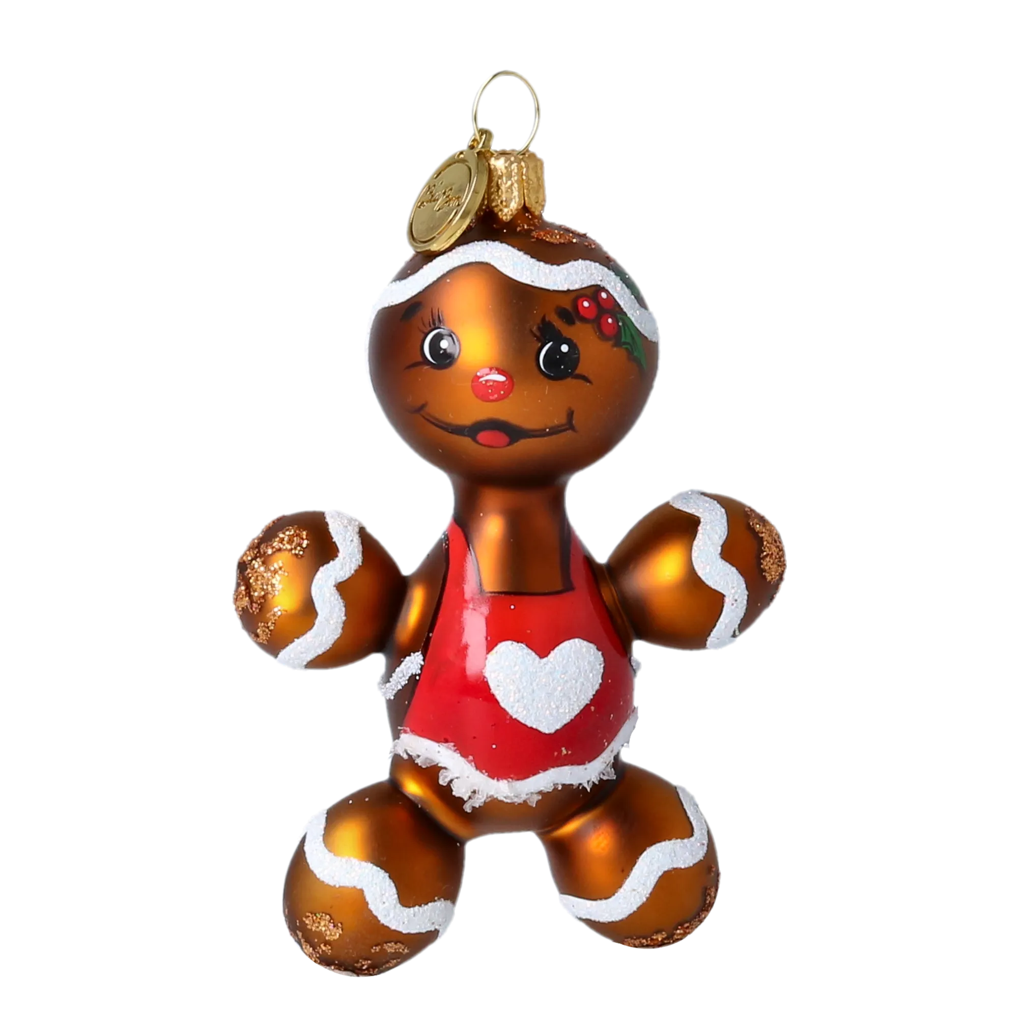 Scarlet Heart Gingerbread Premium christmas glass ornament 2022-640