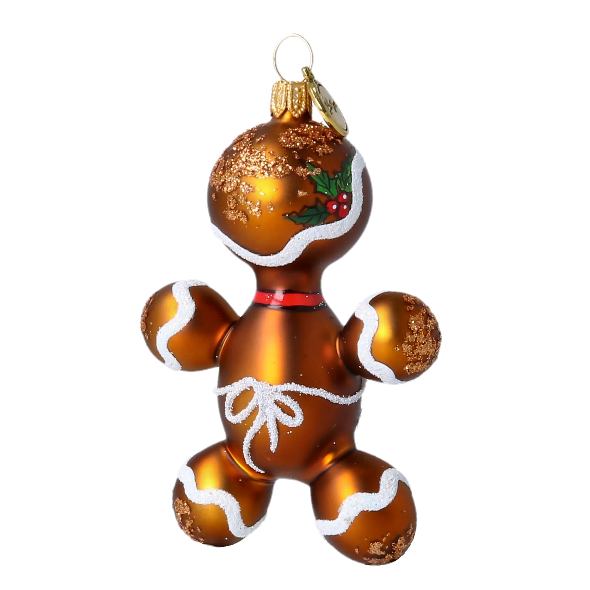 Scarlet Heart Gingerbread Premium christmas glass ornament 2022-640