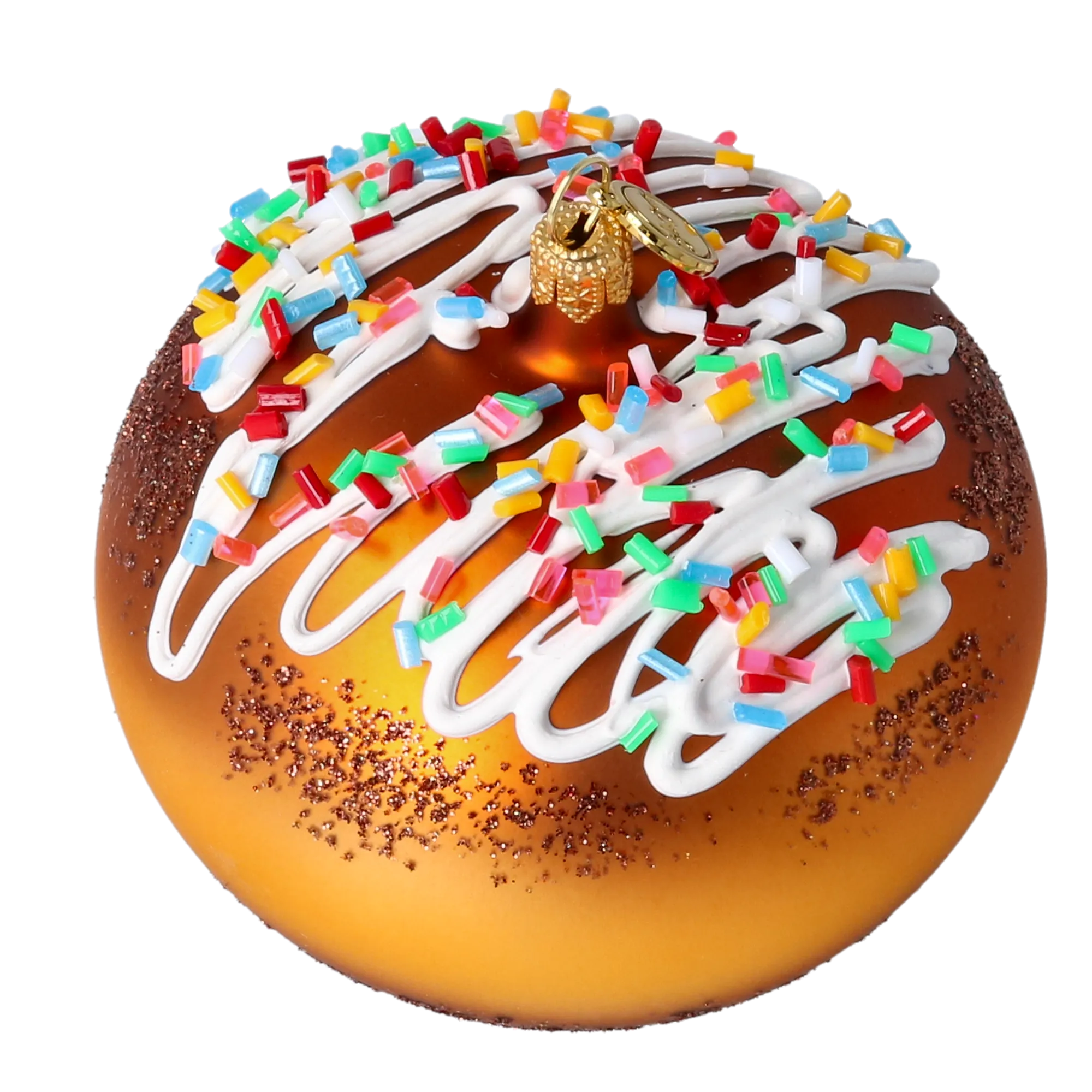 Golden Glaze Donut Premium christmas glass ornament 2022-648