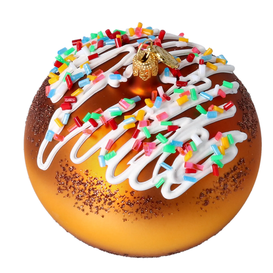 Golden Glaze Donut Premium christmas glass ornament 2022-648