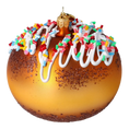 Load image into Gallery viewer, Golden Glaze Donut Premium christmas glass ornament 2022-648
