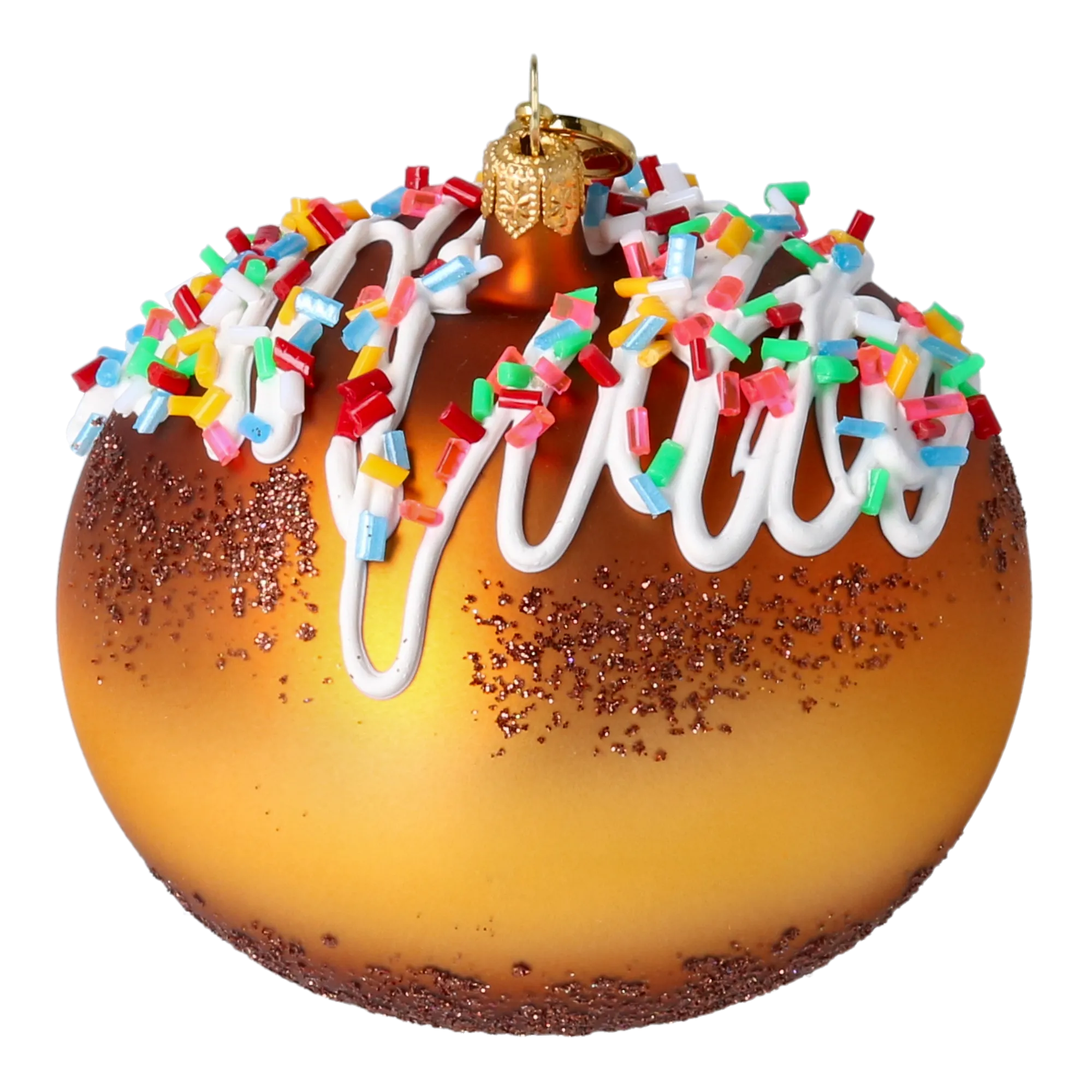 Golden Glaze Donut Premium christmas glass ornament 2022-648