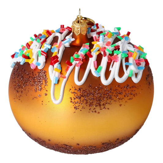 Golden Glaze Donut Premium christmas glass ornament 2022-648