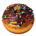 Load image into Gallery viewer, Gilded Chocolate Glazed Donut Premium christmas glass ornament 2022-649
