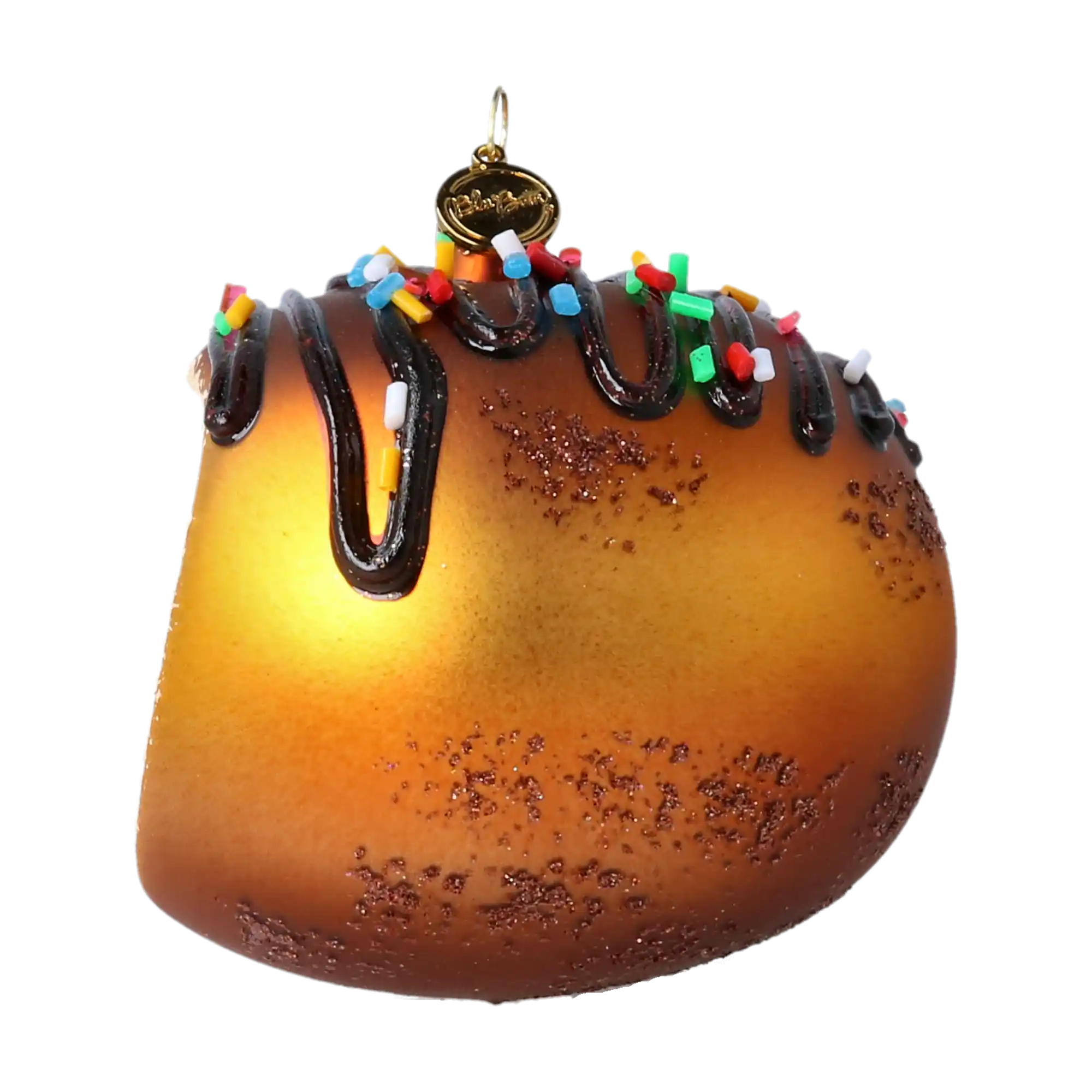 Pączek z polewą i budyniem Szklana Ozdoba